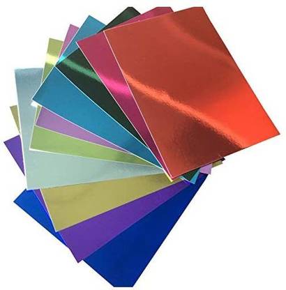 CAICXI Premium 10 Sheets Mirror Foil Board Sparkling Colors Cardstock Reflective, Shiny Poster Board 8.5 X 11 Inches 2