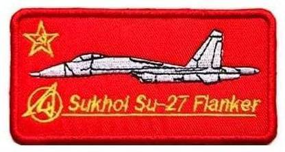 Patches The Russian Federation Air Force Sukhoi Su 27 Flanker Fighter Embroidered Decorative Patch (Color3)