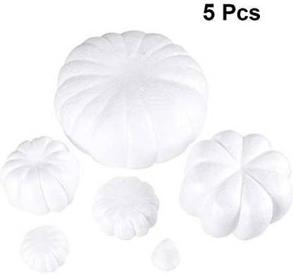 Fenical Pumpkin Shape Modelling Polystyrene Styrofoam Diy Foam Crafts Thanksgiving Halloween Decoration 5Pcs ( Size)