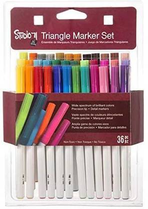 Studio 71 Darice Triangle Markers: 36 Pack