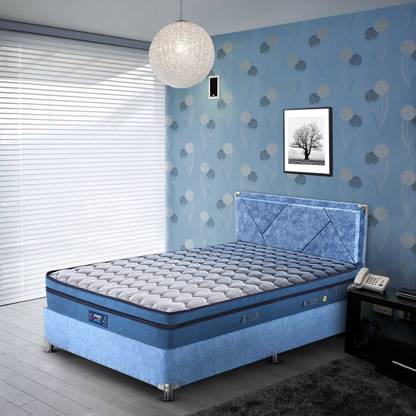 PEPS Zenimo Faux Top 8 inch Double Pocket Spring Mattress