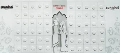 SUNAINA Premium Plaza (Size-3) FOREHEAD White Bindis