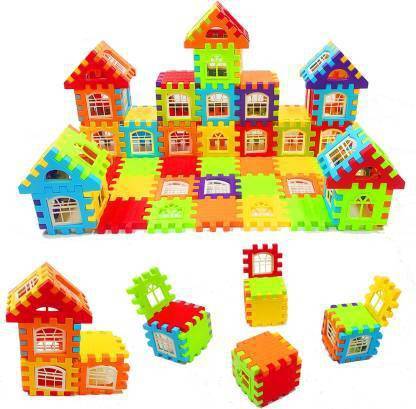 DK BUSINESS HUB Big Size House Building Blocks with Windows, Block Game for Kids -Multicolor Jumbo Pack Educational Building Blocks Creative Multi Coloured Smart Sticks for Different Shape of Game Toys Set for Kids (Smart Stick) (Multicolor)