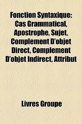 Fonction Syntaxique