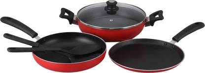 Quba Innova Cookware Set With IInduction Bottom Induction Bottom Non-Stick Coated Cookware Set