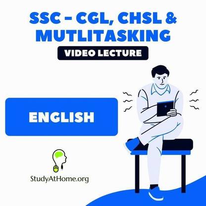 Study At Home English for SSC - CGL, CHSL | Video Lecture