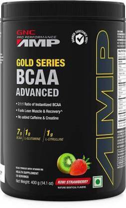 GNC Gold Series BCAA Advanced - 400 gm BCAA (Kiwi,STRAWBERRY) BCAA