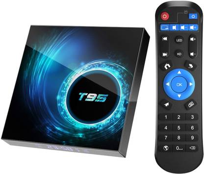 Smacc TV Box Android 10.0, T95 Android TV Boxes 4GB RAM 32GB ROM H616 Quad-core 64-bit Support 6K, 3D, WiFi, 2.4G, Ethernet, USB, Art, OTA etc Media Streaming Device