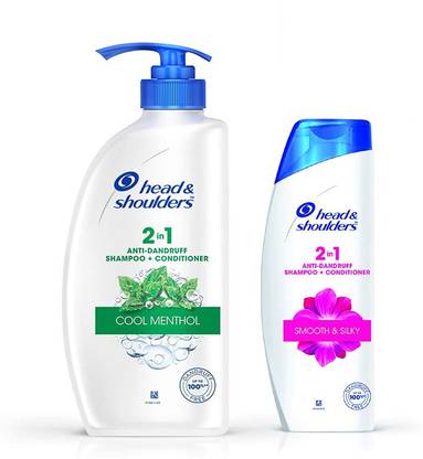 HEAD & SHOULDERS Cool Menthol + Smooth & Silky Anti Dandruff Shampoo + Conditioner
