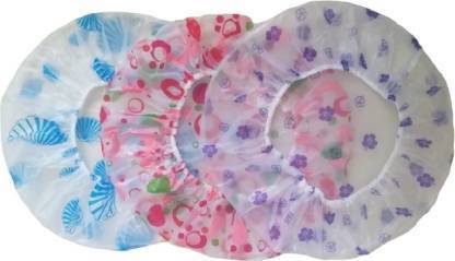 Yaadgar Reusable Elastic Water Proof Shower Cap Set of 3
