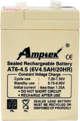 AMPTEK 6v 4.5amp Flooded Solar Battery