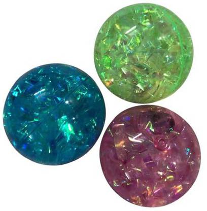VK MART MULTI MIX FLASHING LED LIGHT Rubber Bouncing Ball Fun Gift Toys for Children (PACK OF 3)  - 7 cm