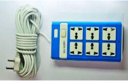 HARIKRUPEX Electricals Surge Protection Extension Cord Board 8 sockets with 10 M Long Cable 8 Socket Extension Boards (White) 8  Socket Extension Boards