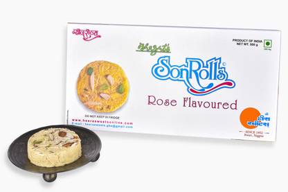 Bhagat's Heera Sweets SonRolls Rose Flavoured Mithai 500gm Per Box (Pack of 4) Box