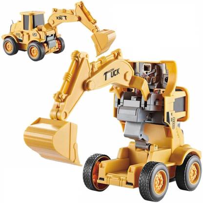 TEMSON Transformer Truck Exclusive JCB Construction Series Set of Construction Vehicles