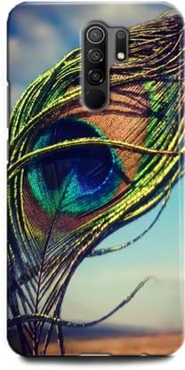 INDICRAFT Back Cover for Redmi 9 Prime MOR PANKH, PEACOCK, FEATHER