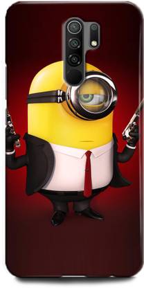 INDICRAFT Back Cover for POCO M2 DETECTIVE, MINION, ART CARTOON, MOVIE, ANIMATION