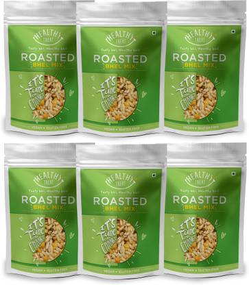Healthy Treat Roasted Bhel Mix Combo 600 gm (Pack of 6 100 gm Each)