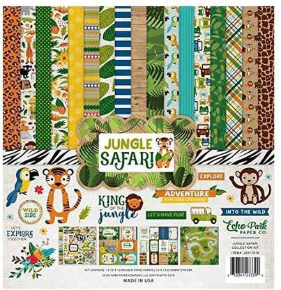 Carta Bella Paper Echo Park Paper Company JS117016 Jungle Safari Collection Kit