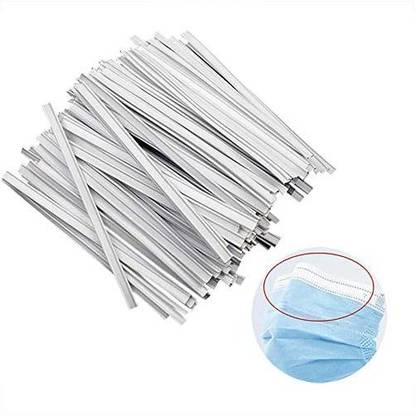 crequl Double Core Nose Wire BridgeFlat Nose Strip Clips Wire Bracket for DIY Making Handmade Accessories (0.1˜™x3.9˜™) (100)