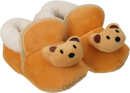 Tiny Bugs Tiny Bugs Teddy Bear Face Uggs Style Casual Wear Booties - Orange Booties