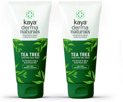 KAYA Tea Tree Purifying Face Wash, For normal to oily & acne-prone skin, 50 ml (Pack of 2)
