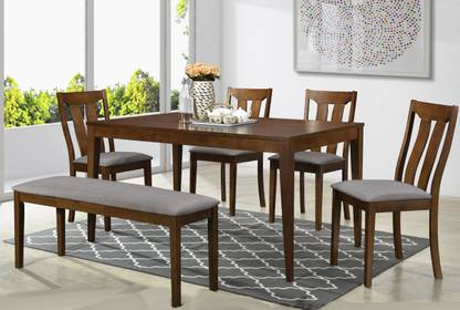 fwd Solid Wood 6 Seater Dining Set