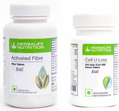 HERBALIFE Activated Fiber Tablet With Cell U Loss Tablet Combo Pack Nutrition Drink