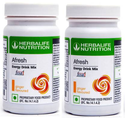 HERBALIFE Afresh Energy Drink - Ginger Flavor Combo Pack Of 2 Energy Drink