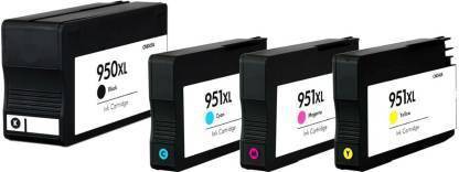 ANSH 950 XL & 951 XL Cartridge HP OfficeJet Pro 276dw MFP, 8600 e-All-in-One - N911g, 8600 Plus - N911n, 8600 Premium - N911a, 8610, 8620 Printers - Combo Value Pack Black + Tri Color Combo Pack Ink Cartridge