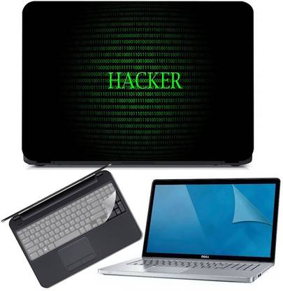 LIKEIT Laptop Printed stickers & Skin 3 in 1 Laptop Skin Pack with Screen Guard, Key Gurad Code S576 Combo Set