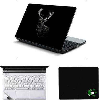 Mitram 3in1 Laptop Accessories Combo 15.6 Inch Deer Graphics laptop Skins Stickers, Mouse Pad and Palmrest Skin Combo Set