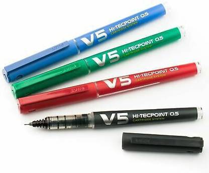 PILOT HI-TECPOINT V5 Black Blue Red Green Roller Ball Pen