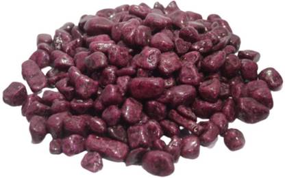 ELETTRA Decorative Assymetric Tumbled Stone Pebbles Marble For Aquarium Home Decor Garden Landscape (Maroon, 3 Kg) Polished, Regular Asymmetrical, Angular Marble Stone