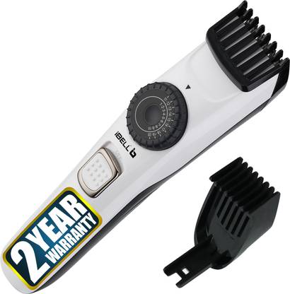 iBELL T3350 Rechargeable Moustache, Hair Clipper/ Trimmer With High Efficient Charging Battery and Silver PD alloy Motor (White) Trimmer 45 min  Runtime 2 Length Settings