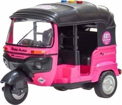 ELYSIUM CREATION Auto Rickshaw Toy with Light, Sound and Friction Powered Wheel Toy for Kids (Multicolor) (AUTO Rickshaw)