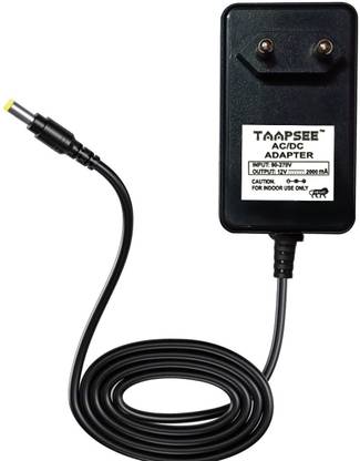 TAAPSEE 12V 2A 24W AC DC Switching Power Supply Adapter (Input 100-240V, Output 12Volt 2Amp) Wall Transformer Charger for DC 12V CCTV Camera LED Strips Light (48 Inch Cord,24 Watt Max) Worldwide Adaptor