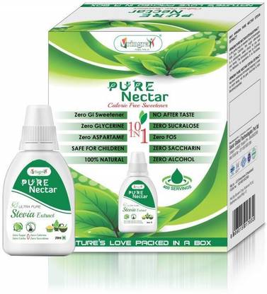 Vringra Pure Nectar Stevia Drops - Natural Sweetener Stevia Extract - Zero Calorie - Sugar Free Stevia Liquid (400 Servings) Sweetener