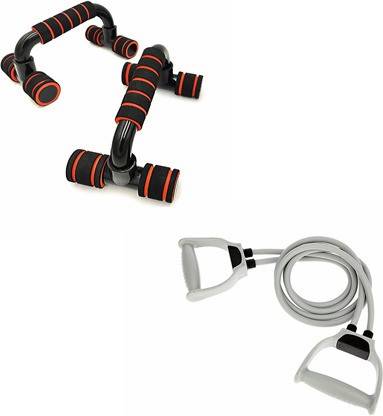 UE Push Up Bar Folding COMBO OFFER With Resistance Band Double (Full HIIT Workout) Fitness Accessory Kit Kit