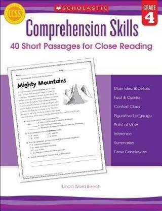 Comprehension Skills: 40 Short Passages for Close Reading: Grade 4