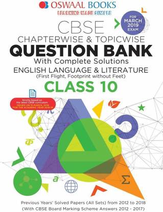 Oswaal Cbse Question Bank Class 10 English Language and Literature Chapterwise & Topicwise