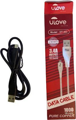 ULOVe Micro USB Cable 3.4 A 1 m (V8 Data) Cable Pure Copper 1000mm All Type Mobile & Tablet