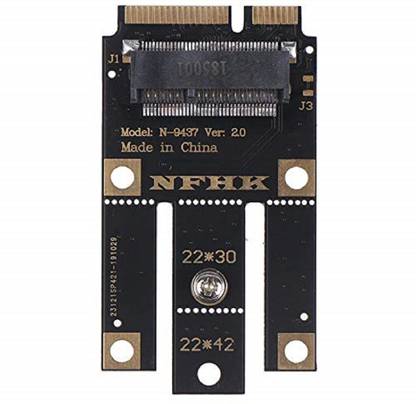 Buyyart M.2 NGFF to Mini Pci-e (pcie+USB) Adapter for M.2 WiFi Bluetooth Wireless Card 150 Mbps Data Card ,Calls not Supported