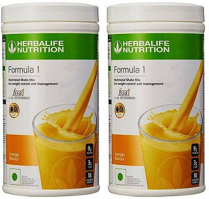 HERBALIFE Formula 1 Nutritional Shake Mix - Mango Flavor For Weight Loss Combo Pack Of 2 Nutrition Drink