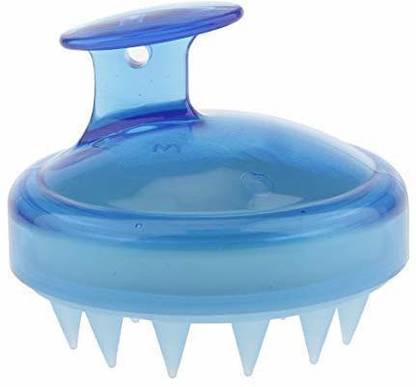 Techpugg Soft Silicone Shampoo Scalp Shower Hairbrush Hair Washing Massager Brush Comb for Men Women to Get Rid of Dandruff - blue