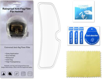 QAWACHH Universal Waterproof Anti Fog Film Rainproof Anti-Water for Helmet with wipes kit Helmet Visor