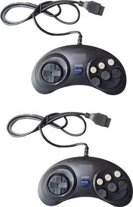 VK MART 16 Bit Tv Sega Video Game Remote (pack of 2) Joystick  Joystick