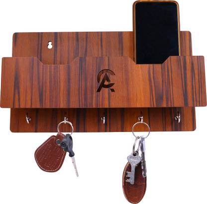 ARSH Craft Shelf And Mobile Stand Wood Key Holder