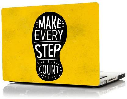 Yellow Alley Make Every Step Count Laptop Sticker/Skin Decal|Designer Laptop Skin Decal for All Types of Laptop Users|Laptop Skin Decal for I-Ball/Xiomia/HP/LG/Lava/Razer|Laptop Skin Protector Eco-Vinyl Paper Laptop Skin Compatible for 15.6 inch