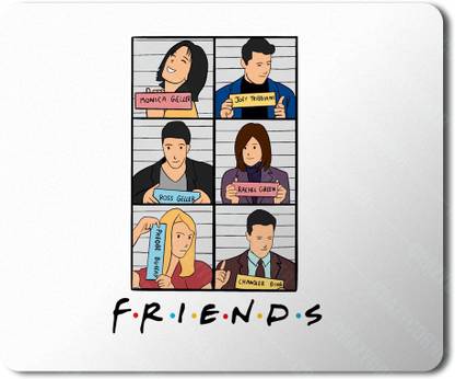 Crazy Corner F.R.I.E.N.D.S Printed Mouse pad for Laptop/Pc/Computer/Gaming | Rubber Base Mat Finish (8.5 X 7 inches) - Pack of 1 Printed Mouse Pad Mousepad